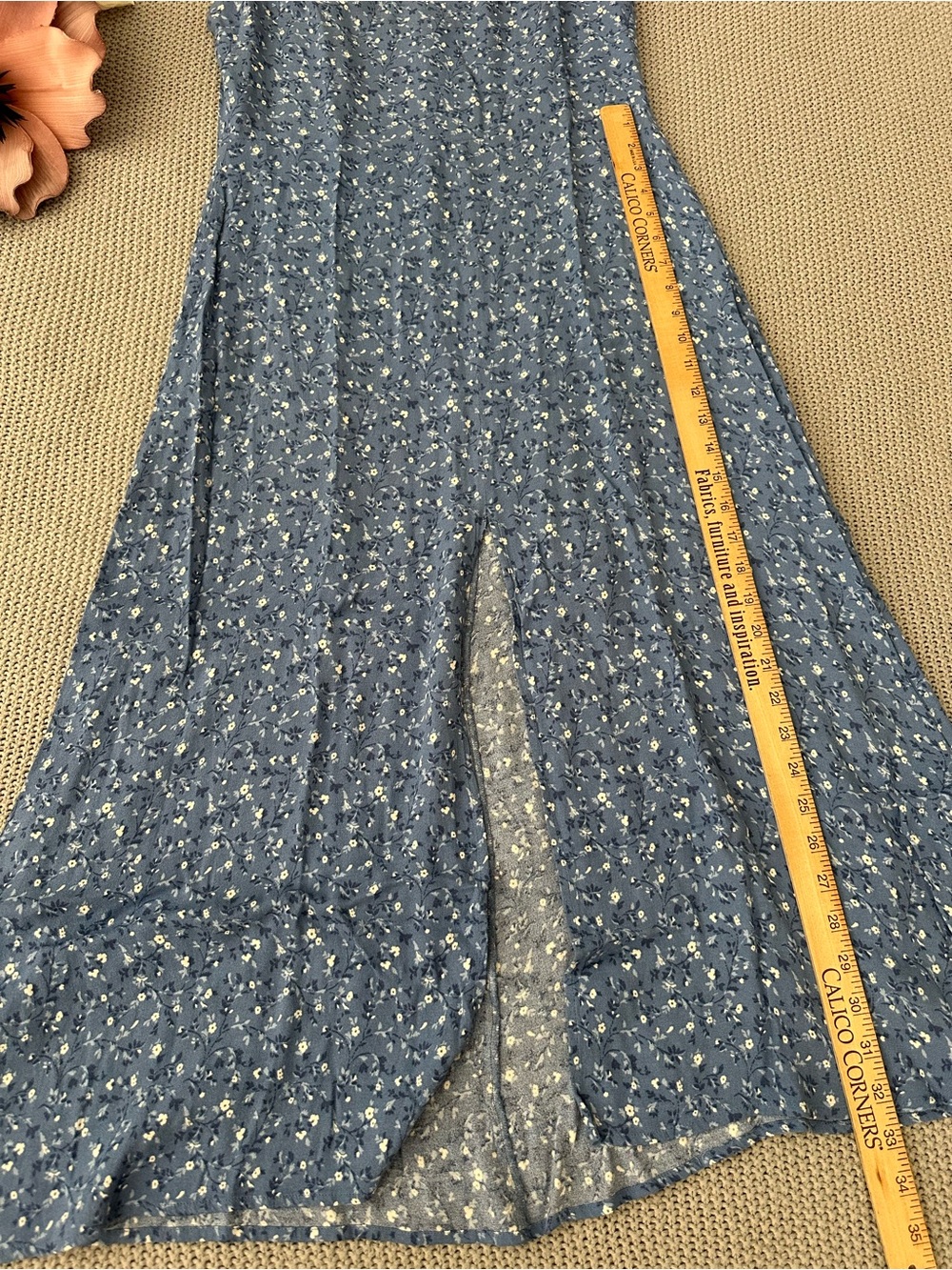 Reformation Baxley Dress in Blue Eve Size 10 - Picture 8 of 15